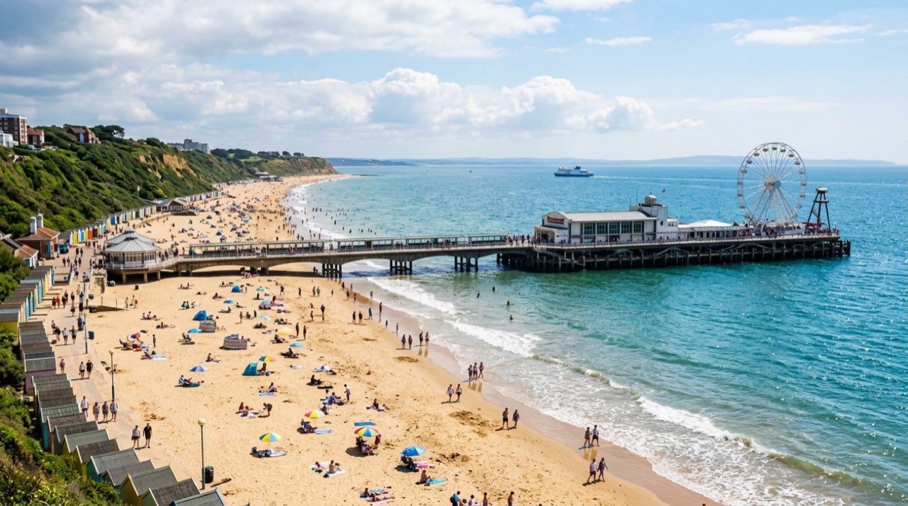 Bournemouth şehir görünümü – İngiltere