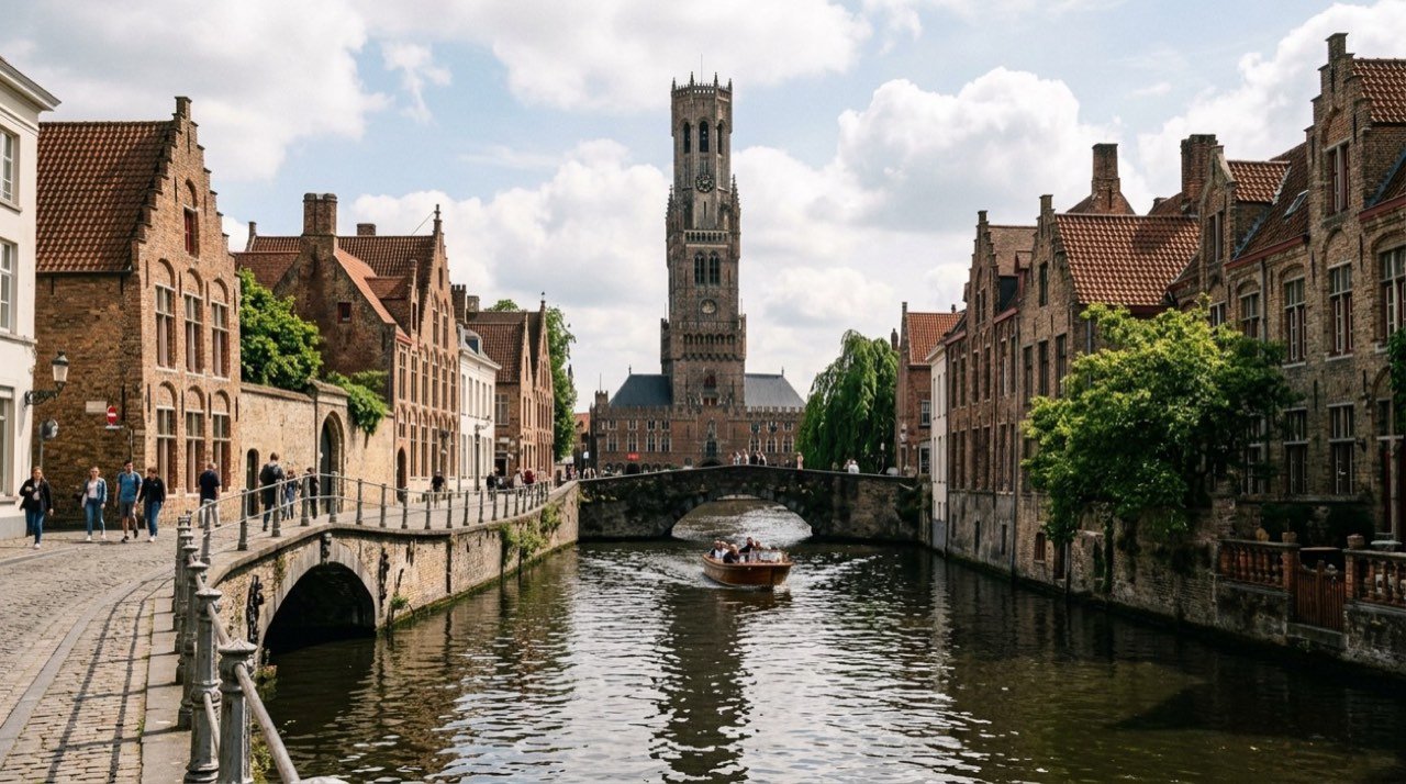 Brugge şehir görünümü – Belçika