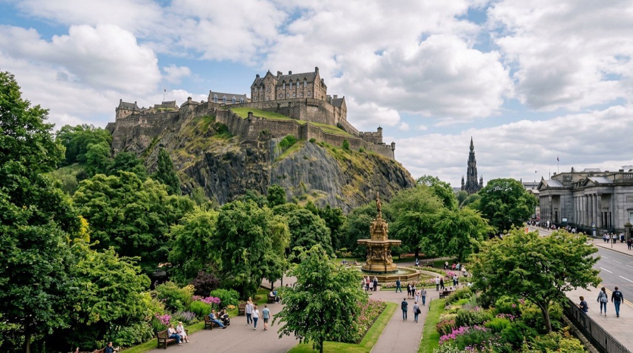 Edinburgh şehir görünümü