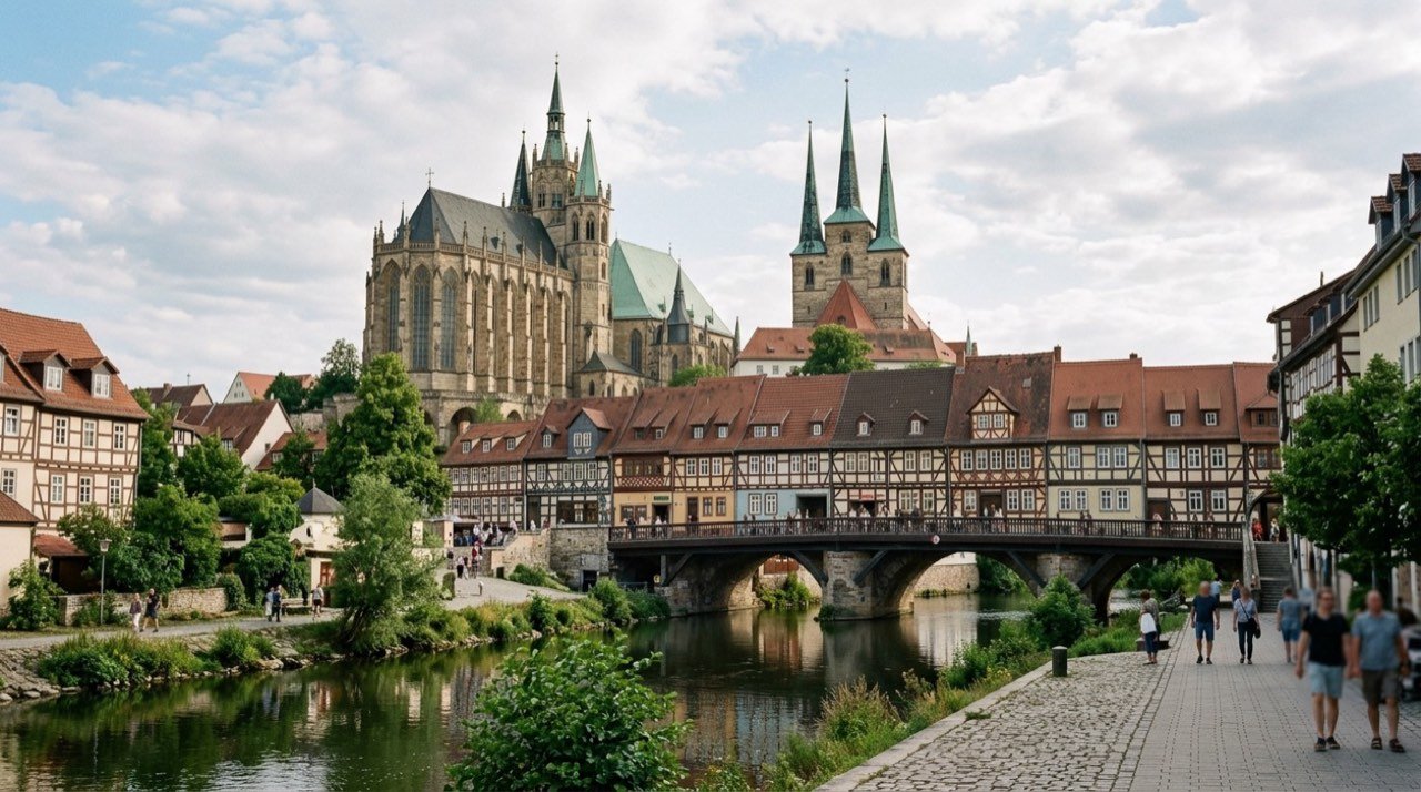 Erfurt şehir görünümü