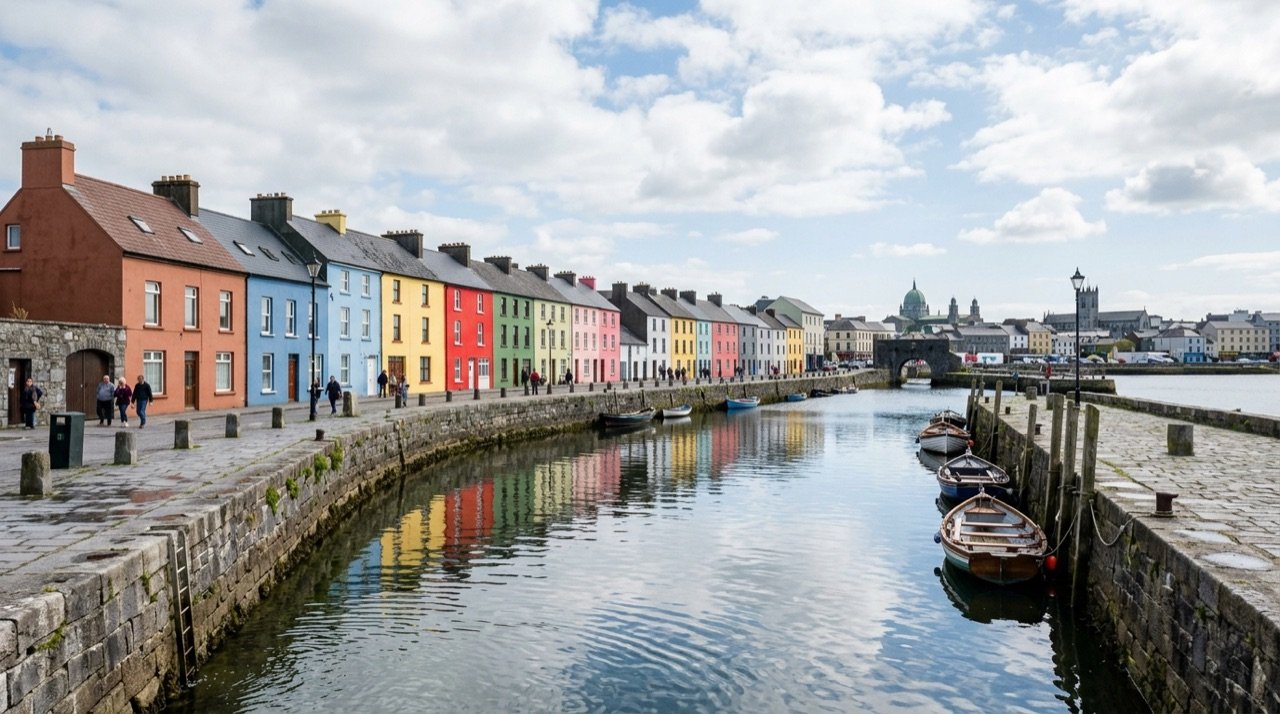 Galway şehir görünümü