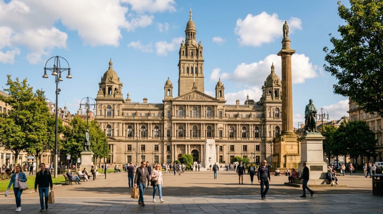Glasgow şehir görünümü