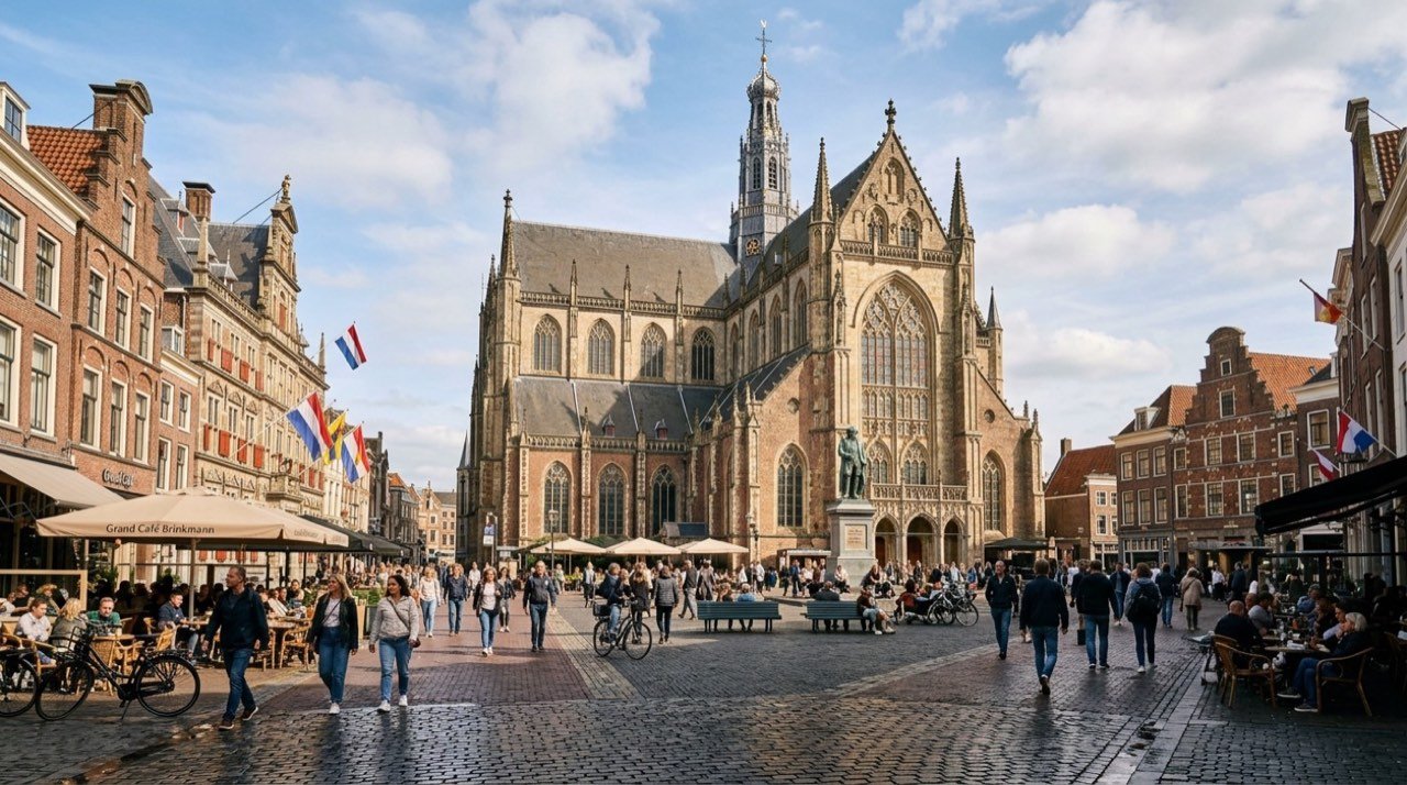 Haarlem şehir görünümü – Hollanda