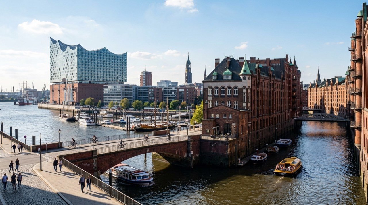 Hamburg şehir görünümü