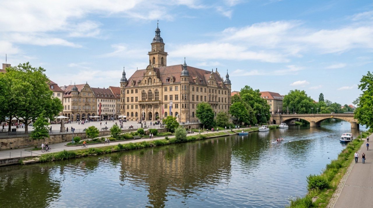 Heilbronn şehir görünümü – Almanya