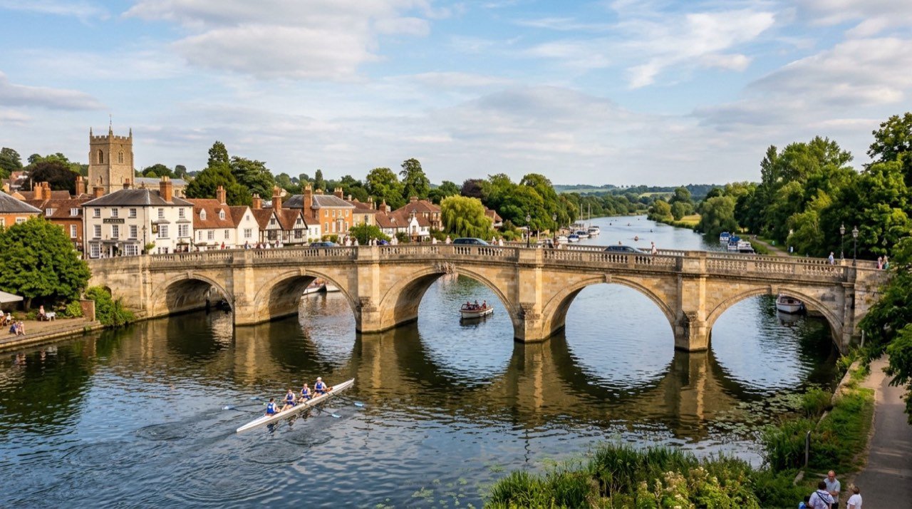 Henley-on-Thames şehir görünümü – İngiltere
