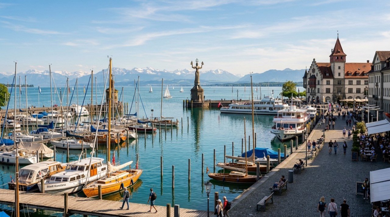 Konstanz şehir görünümü – Almanya