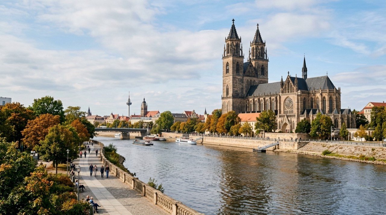 Magdeburg şehir görünümü