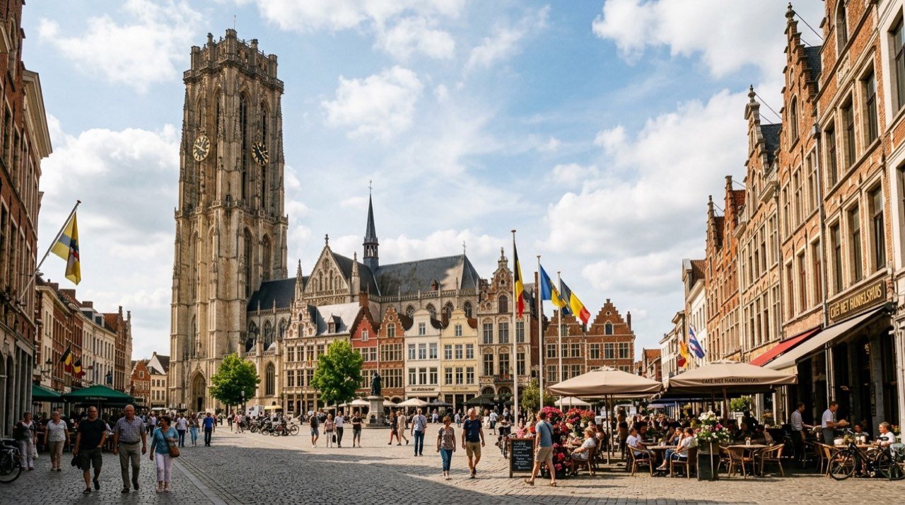 Mechelen şehir görünümü – Belçika