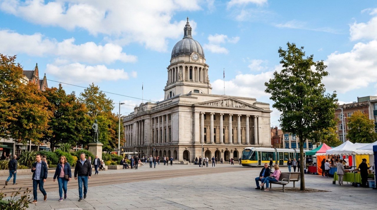 Nottingham şehir görünümü