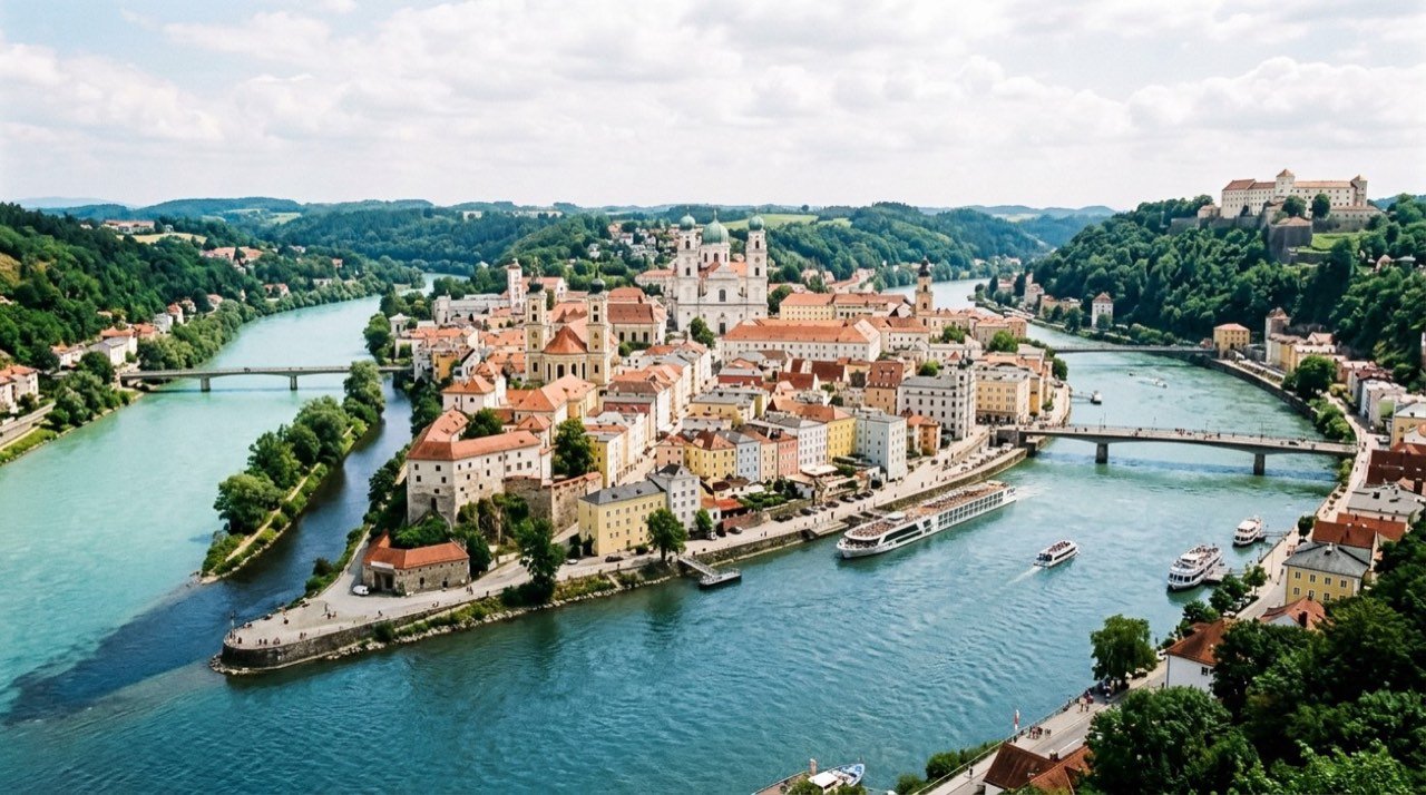 Passau şehir görünümü – Almanya