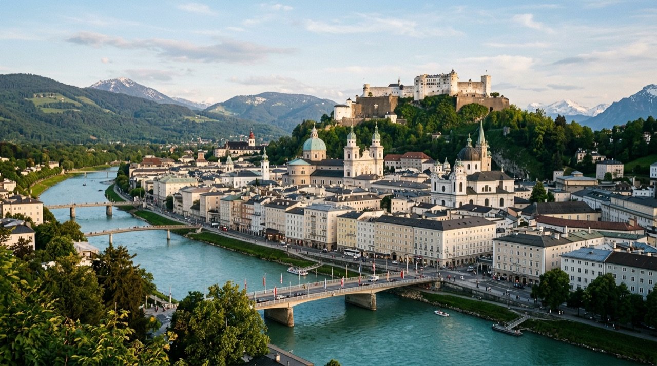 Salzburg şehir görünümü