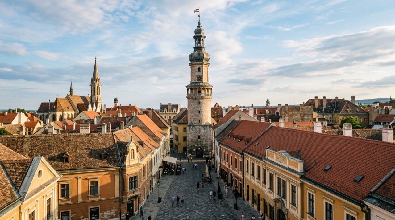 Sopron şehir görünümü – Macaristan
