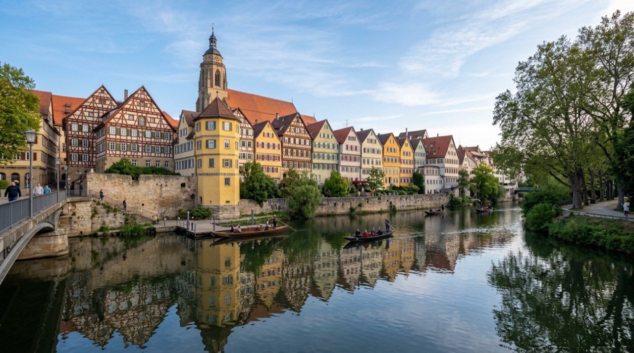 Tübingen şehir görünümü – Almanya